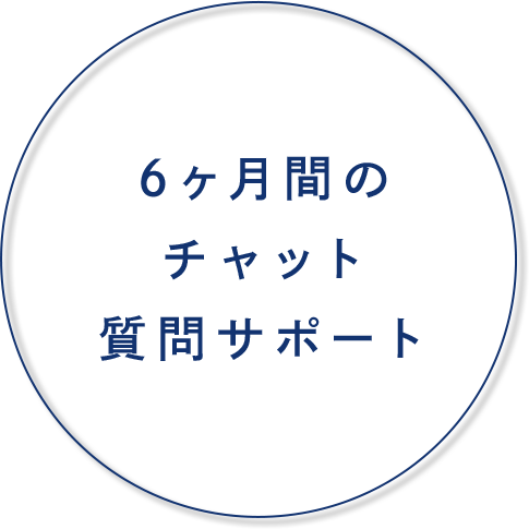 6ヶ月間のチャット質問サポート